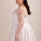 Lace Ball Gown Wedding Dress with Sweetheart Neckline and Long Sleeves