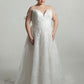 A-line Lace dress with sweetheart neckline delicate drop shoulder  straps