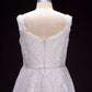 Lace and Tulle A-Line Wedding Gown with Sweetheart Neckline and Straps