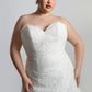 Lace strapless A-line dress