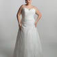 Lace strapless A-line dress