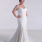 Trumpet Crepe Wedding Dress