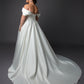 Aline ruched bodice wedding dress with ruched side skirt