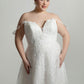 A-line Lace dress with sweetheart neckline delicate drop shoulder  straps