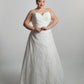 Lace strapless A-line dress