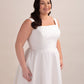 Mikado A-Line Ball Gown Wedding Dress with Square Neckline and Straps