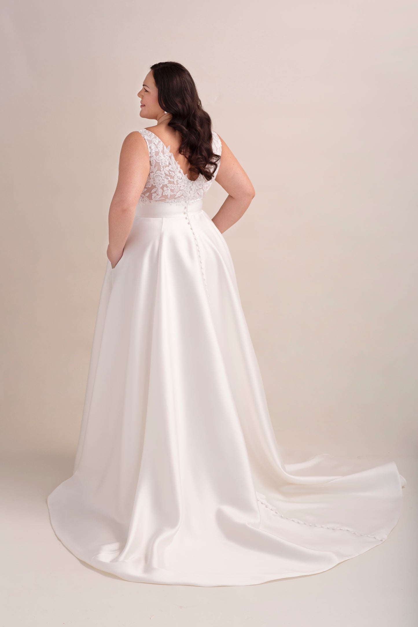 Mikado A-Line Ball Gown Wedding Dress with Square Neckline and Straps