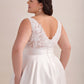 Mikado A-Line Ball Gown Wedding Dress with Square Neckline and Straps