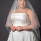 Slim Aline wedding dress with pleats on side cuff detail on bustline