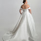 Drop shoulder bodice with full circular skirt
