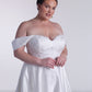 A-line Satin And Lace Wedding Dress