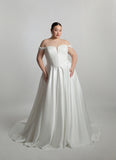 Fully structured bodice paired with ballgown skirt