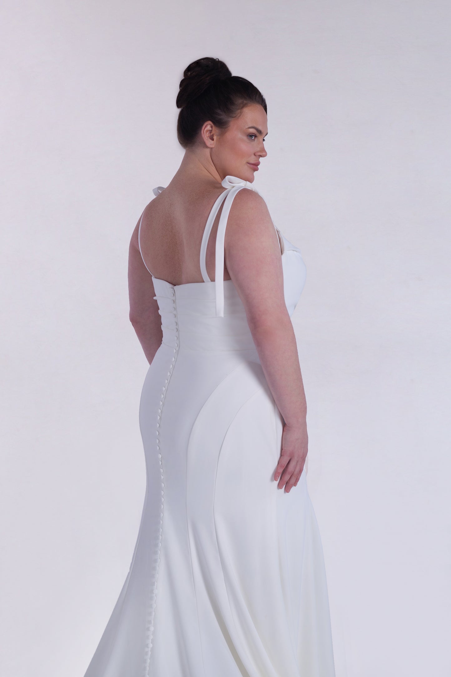Trumpet Crepe Wedding Dress