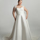 Lace bodice with keyhole back detail, full circular skirt