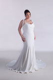 Trumpet Crepe Wedding Dress