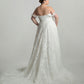 A-line Lace dress with sweetheart neckline delicate drop shoulder  straps