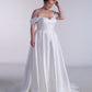 A-line Satin And Lace Wedding Dress