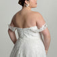 A-line Lace dress with sweetheart neckline delicate drop shoulder  straps