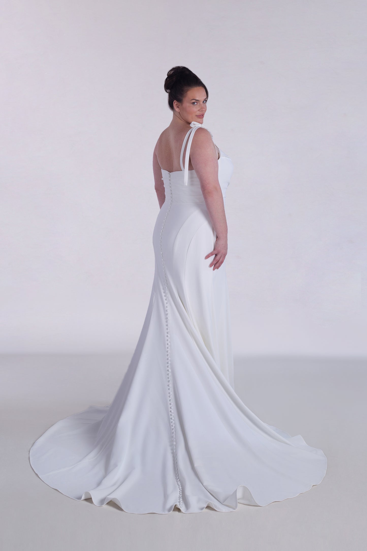 Trumpet Crepe Wedding Dress