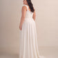 Crepe and Lace A-Line Wedding Gown with Sweetheart Neckline and Straps