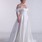 A-line Satin And Lace Wedding Dress