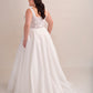Lace and Tulle A-Line Wedding Gown with Square Neckline