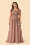 Asymmetrical Neck Evening Gown with Sequin Accent for Bridesmaids and Formal Events