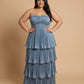 Chantarae Sophisticated Plus Size A-Line Satin Charmeuse Bridesmaid Gown - N0380