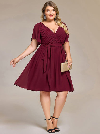 Plus Size Tie-Waist Bridesmaid Dress