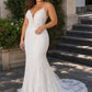 Plus Size Bridal Gown with Lace Appliqué Straps and Elegant Train