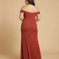 Elanthia Elegant Stretch Mesh Plus Size Bridesmaid Dress for Weddings - N0348
