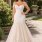 Plus Size Off Shoulder Lace Appliqué A-Line Wedding Dress with Lace-Up Back
