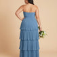 Chantarae Plus Size Off The Shoulder Mesh Bridesmaid Dress Leg Slit Curvy Friendly Sheath Gown For Wedding Party -N0370