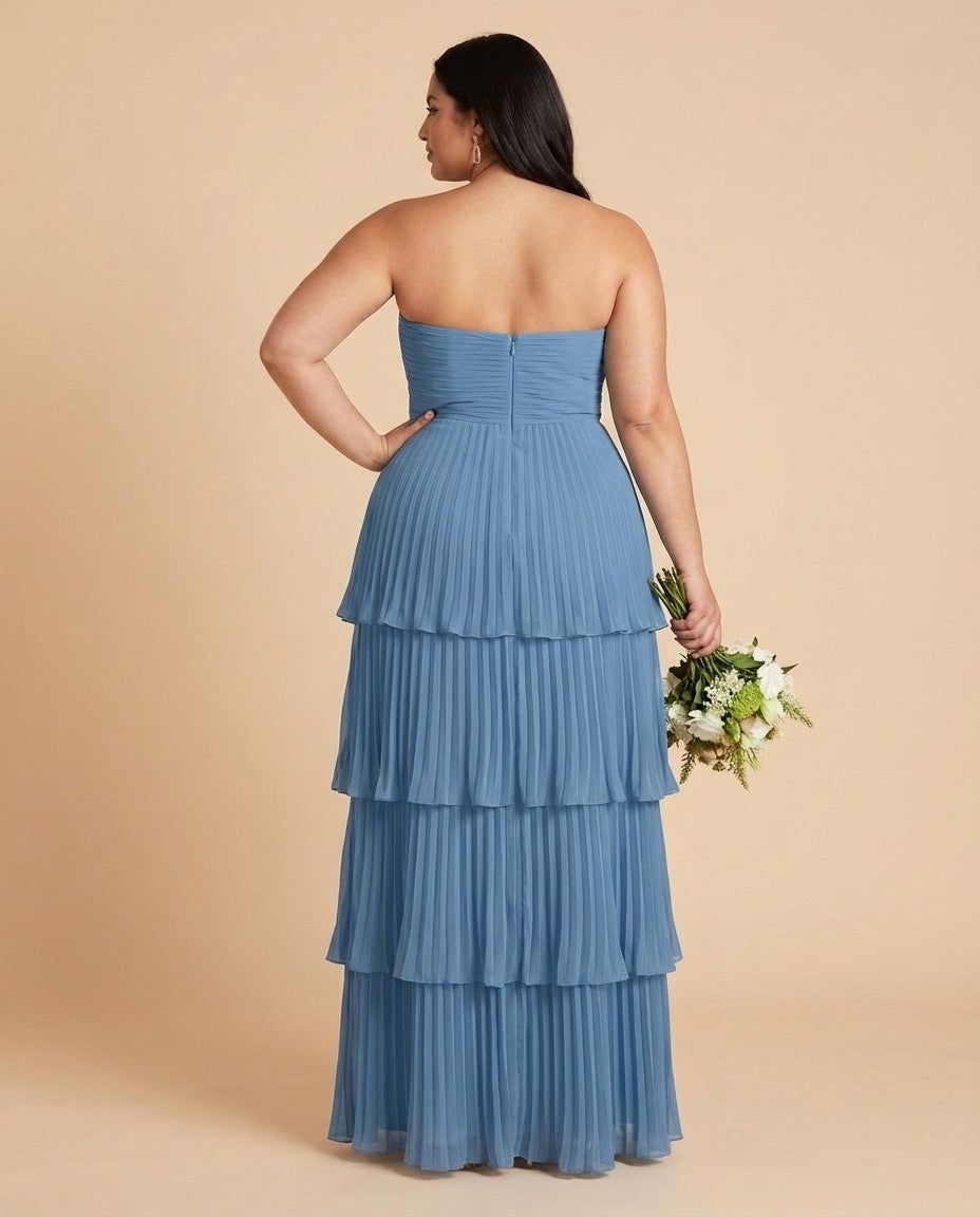 Chantarae Plus Size Off The Shoulder Mesh Bridesmaid Dress Leg Slit Curvy Friendly Sheath Gown For Wedding Party -N0370
