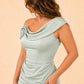 Elegant Plus Size Mermaid Bridesmaid Dress One Shoulder Open Back Detail
