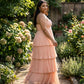 Chantarae Romantic Plus Size A Line Chiffon Bridesmaid Dress Sweetheart Floor Length Formal Gown For Wedding Guest Prom Wedding Events - N0372