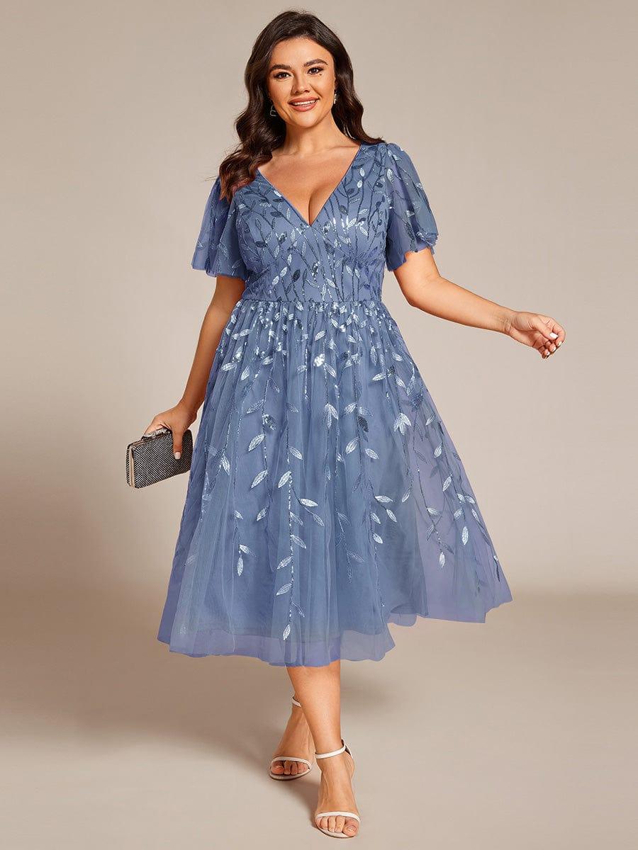 Plus Size Sparkly Midi Cocktail Dress