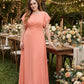 Avenleigh Plus Size Classic A-Line Chiffon Bridesmaid Dress Floor Length for Wedding - N0330