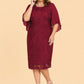Plus Size Mother of the Bride Dress with Floral Embroidery and Chiffon Sleeves Elegant Formal Gown