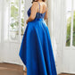 High Low Sleeveless Plus Size Dresses With Sequin for Evening