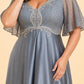 Romantic Lace Satin A-Line Bridesmaid Dress for Wedding Guest Evening Events Formal Gown