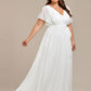 Plus Size Chiffon Tie-Waist Evening Dress