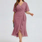 Plus Size Printed Mermaid Chiffon Wedding Guest Dress