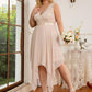 Plus Size Stunning V Neck Prom Lace Dress for Women