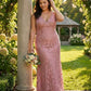 Silvarelle Romantic Floral Burnout Lace Plus Size Bridesmaid Dress for Weddings - N0352