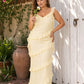 Plus Size Ruffle Maxi Bridesmaid Dress with Flowy Silhouette for Weddings and Formal Events