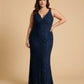 Silvarelle Romantic Plus Size Sheath Lace Bridesmaid Dress with Floral Texture for Wedding -N0351