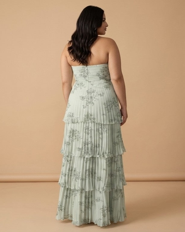 Chantarae Elegant Plus Size A-Line Chiffon Bridesmaid Dress - N0376