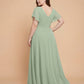 Avenleigh Classic A-Line Chiffon Plus Size Bridesmaid Dress with Light Fabric for Ceremony -N0333