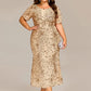 Plus Size Sequin Mermaid Formal Dress